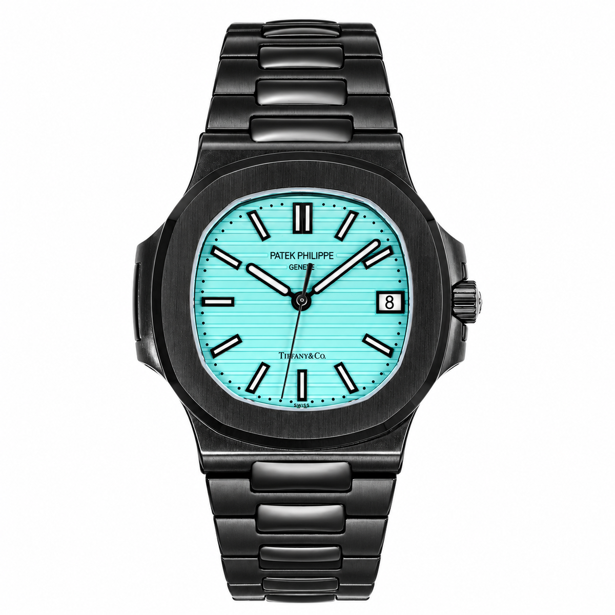 Patek Philippe Black DLC Nautilus Tiffany Blue Dial