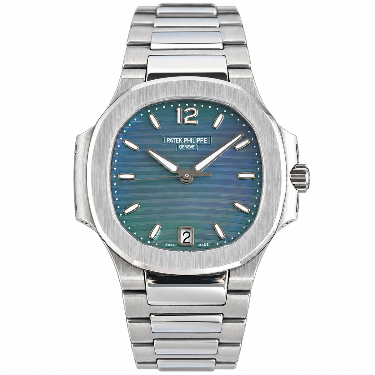 Patek Philippe Stainless Steel Nautilus Blue-Green MOP Dial