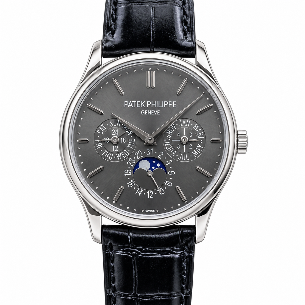 Patek Philippe White Gold Perpetual Calendar Moon Phase
