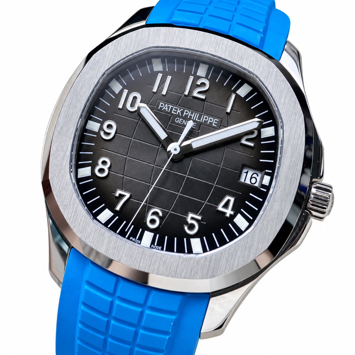 Patek Philippe Aquanaut | Steel Black Dial Blue Strap