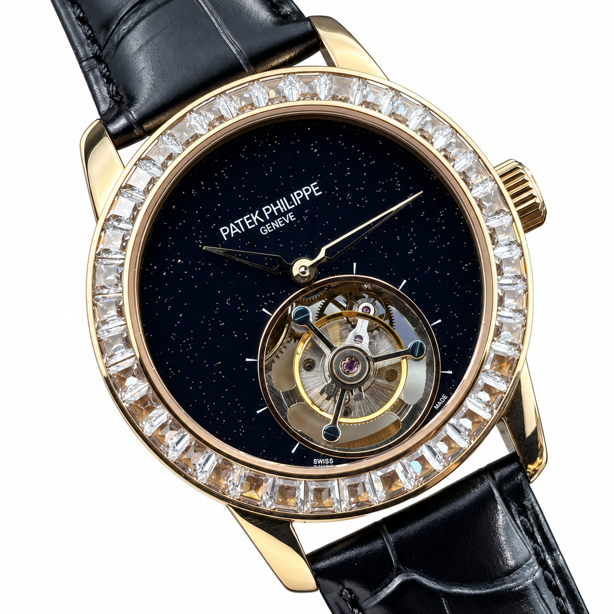 Patek Philippe Rose Gold Diamond Tourbillon Aventurine