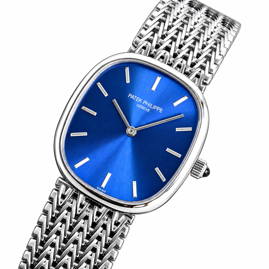 Patek Philippe White Gold Calatrava Blue Dial