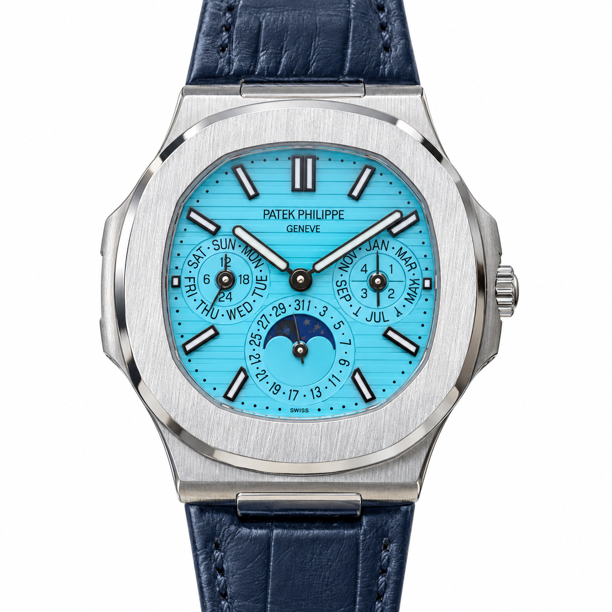 Patek Philippe Men's Dual Time Automatic Watch 40mm