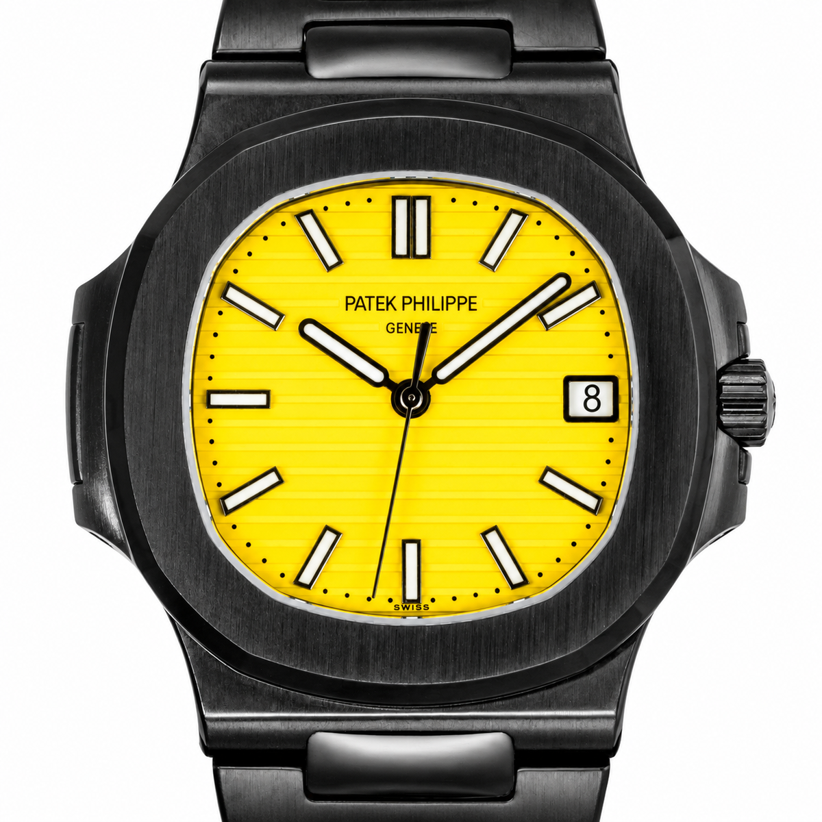 Patek Philippe Black DLC Nautilus Yellow Dial