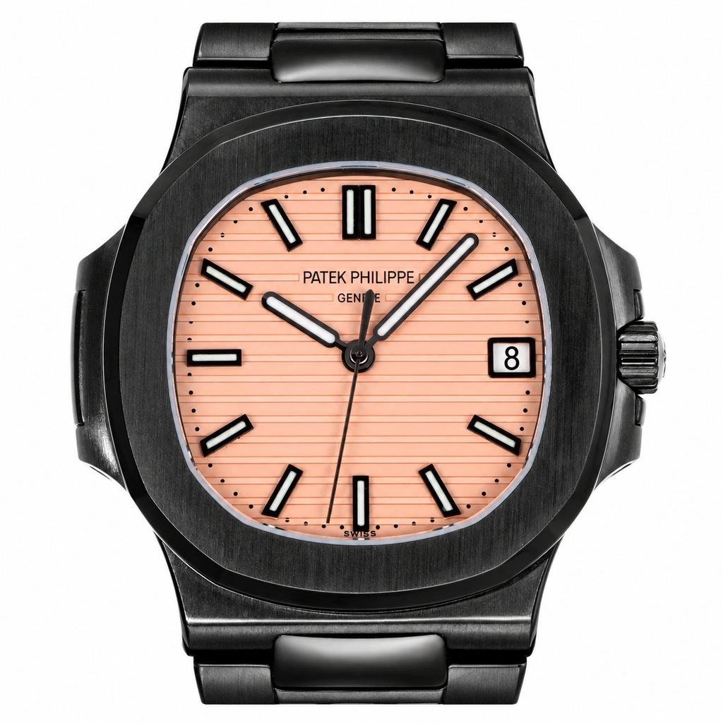 Patek Philippe Black DLC Nautilus Salmon Dial