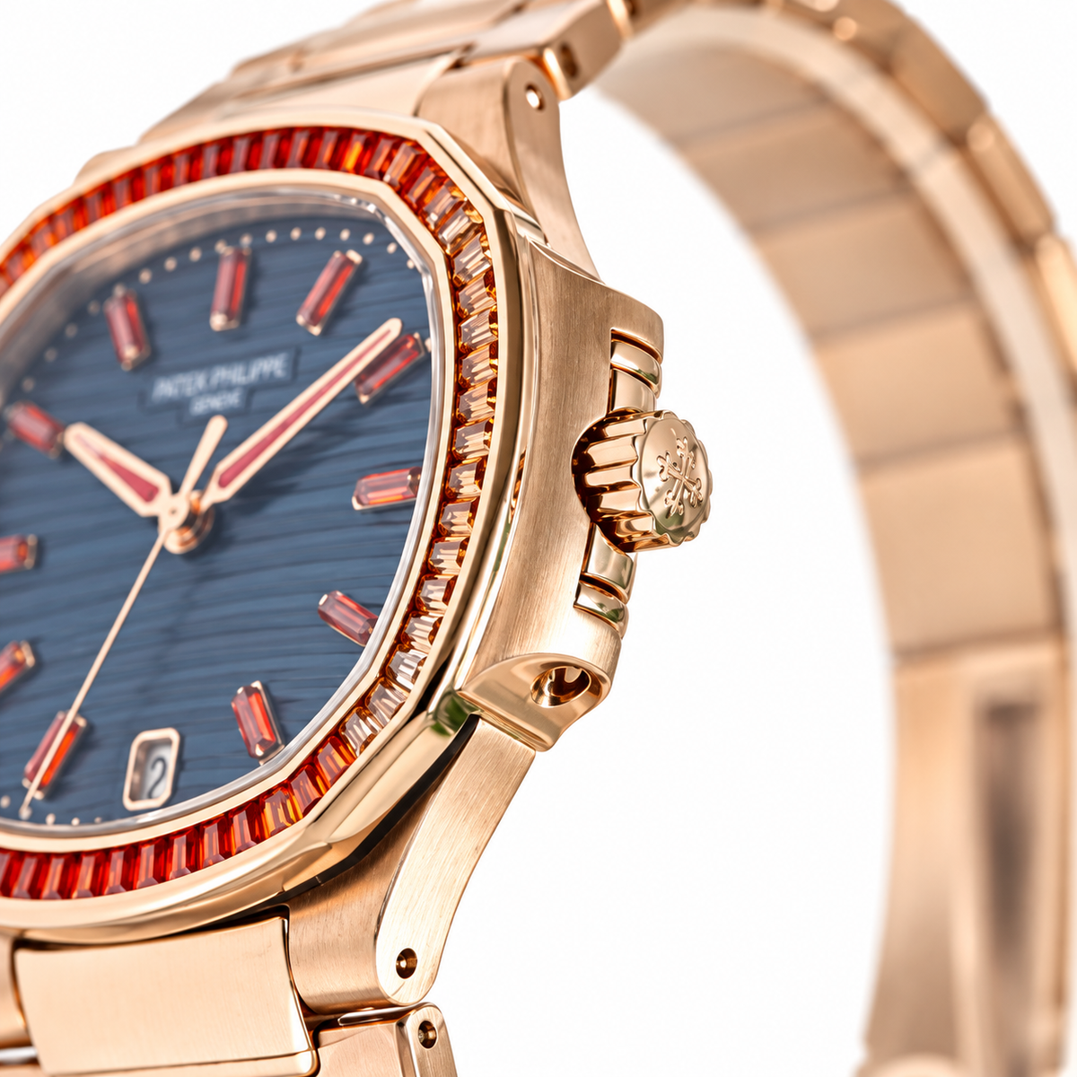 Patek Philippe Women's Rose Gold Style Automatic Watch 35.2mm