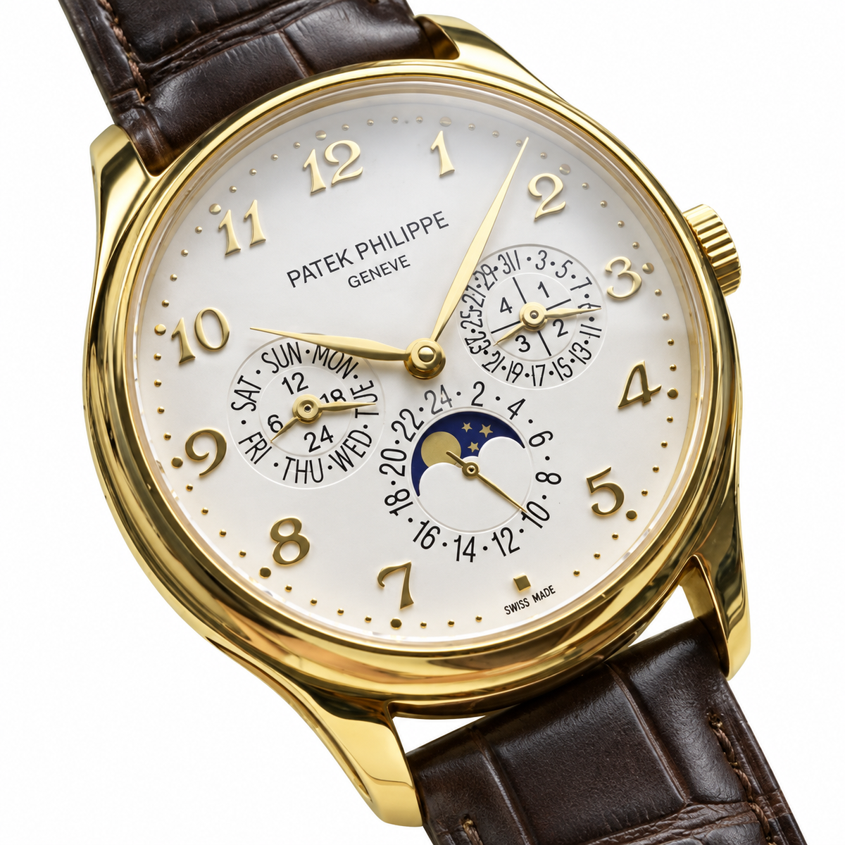 Patek Philippe Yellow Gold Perpetual Calendar Moon Phase