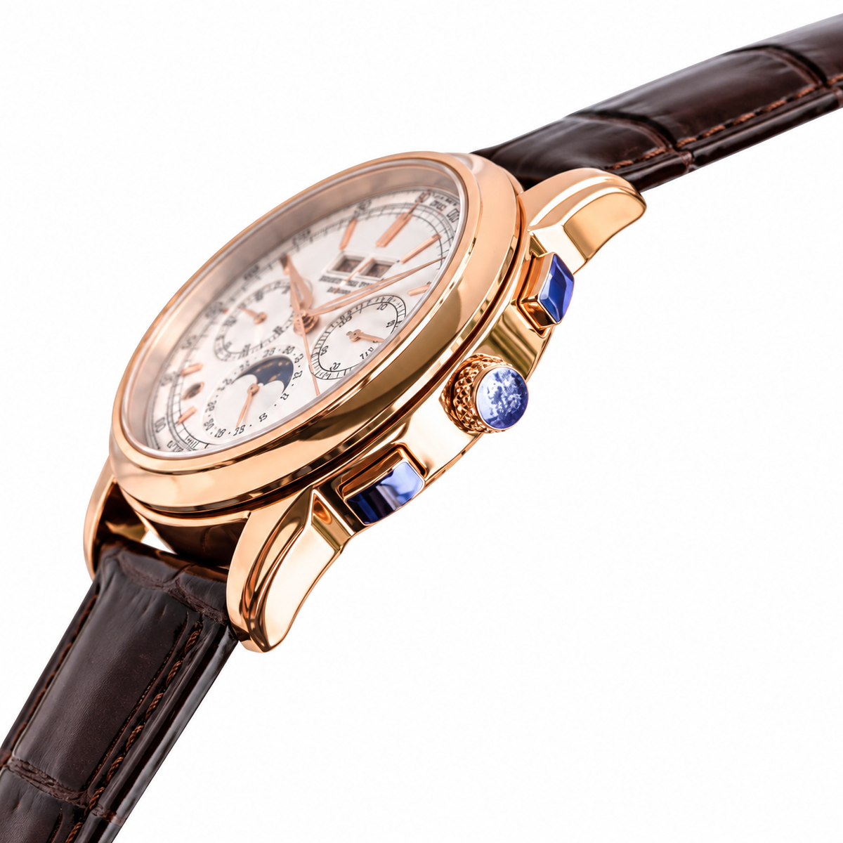 Patek Philippe Grand Complication Perpetual Calendar Chronograph 41mm Rose Gold Silver Dial