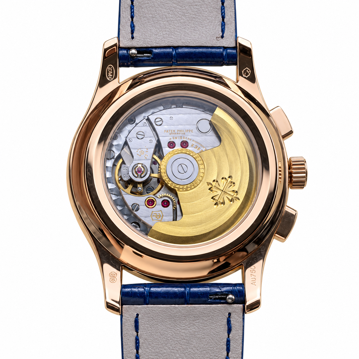 Patek Philippe Rose Gold Annual Calendar Chronograph Blue Dial Ref. 5905R