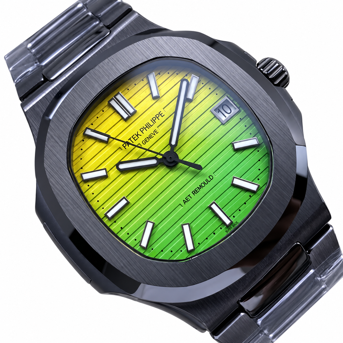 Patek Philippe Black Ceramic Nautilus Yellow Green Gradient