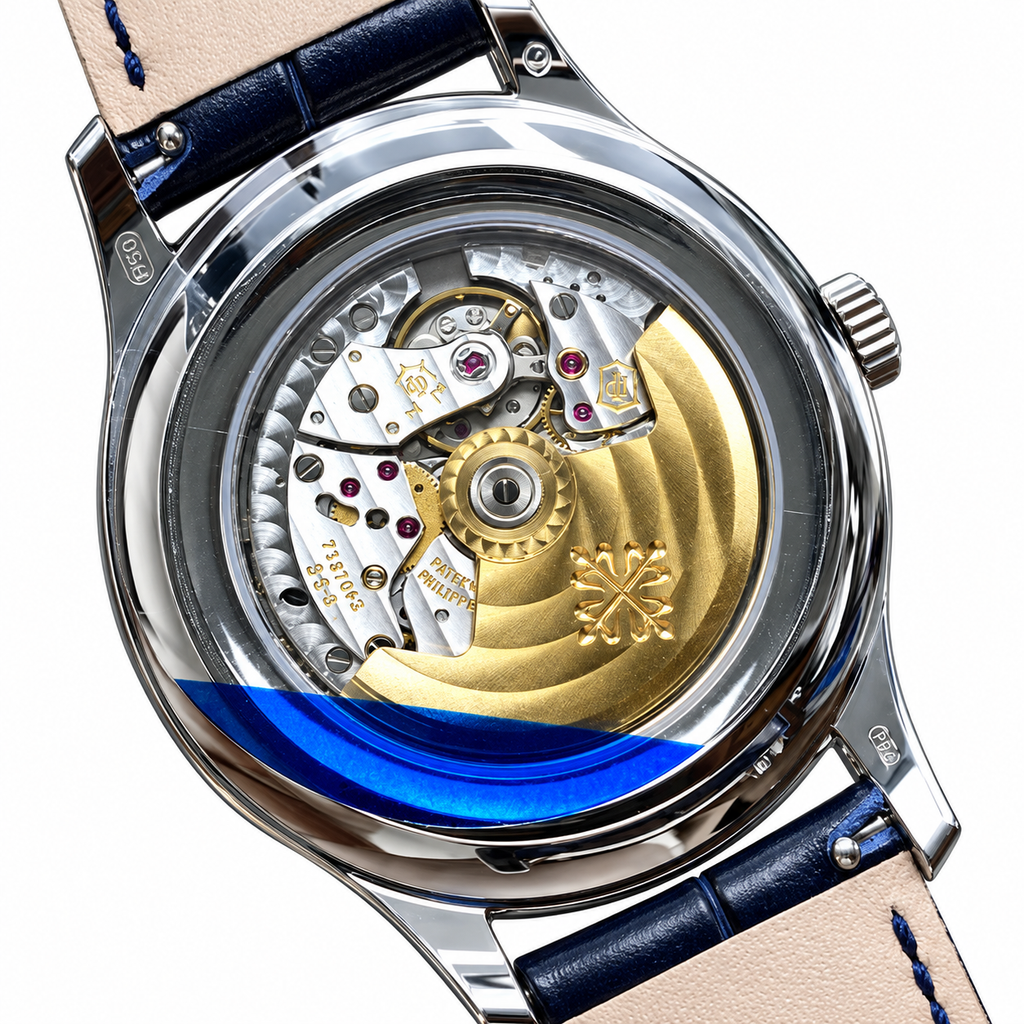 Patek Philippe Annual Calendar Moon Phase 40mm Steel Blue Sunburst Dial