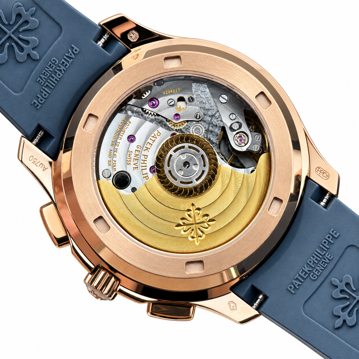 Patek Philippe Rose Gold Aquanaut Chronograph Rainbow Blue