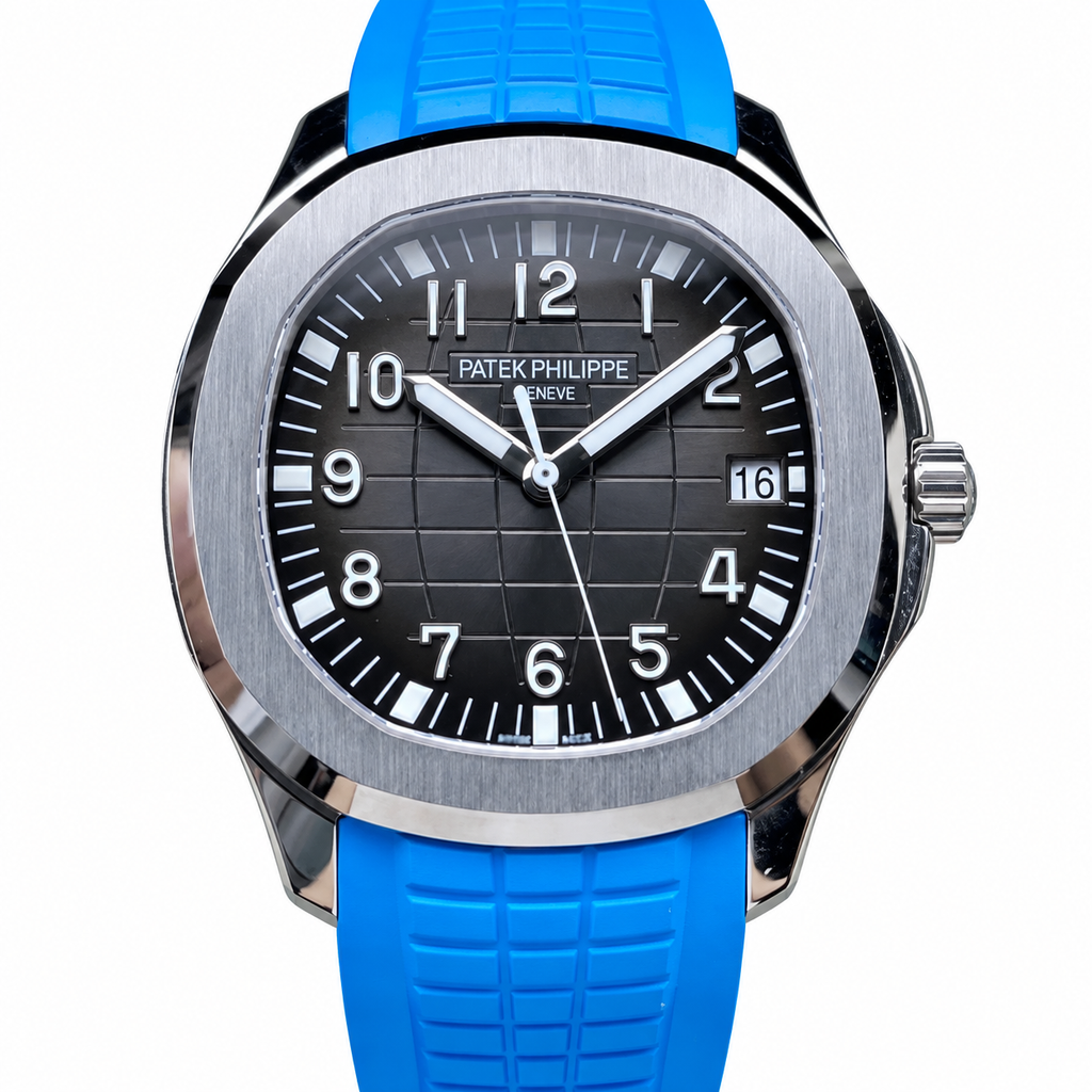Patek Philippe Aquanaut | Steel Black Dial Blue Strap