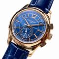 Patek Philippe Rose Gold Annual Calendar Chronograph Blue Dial Ref. 5905R