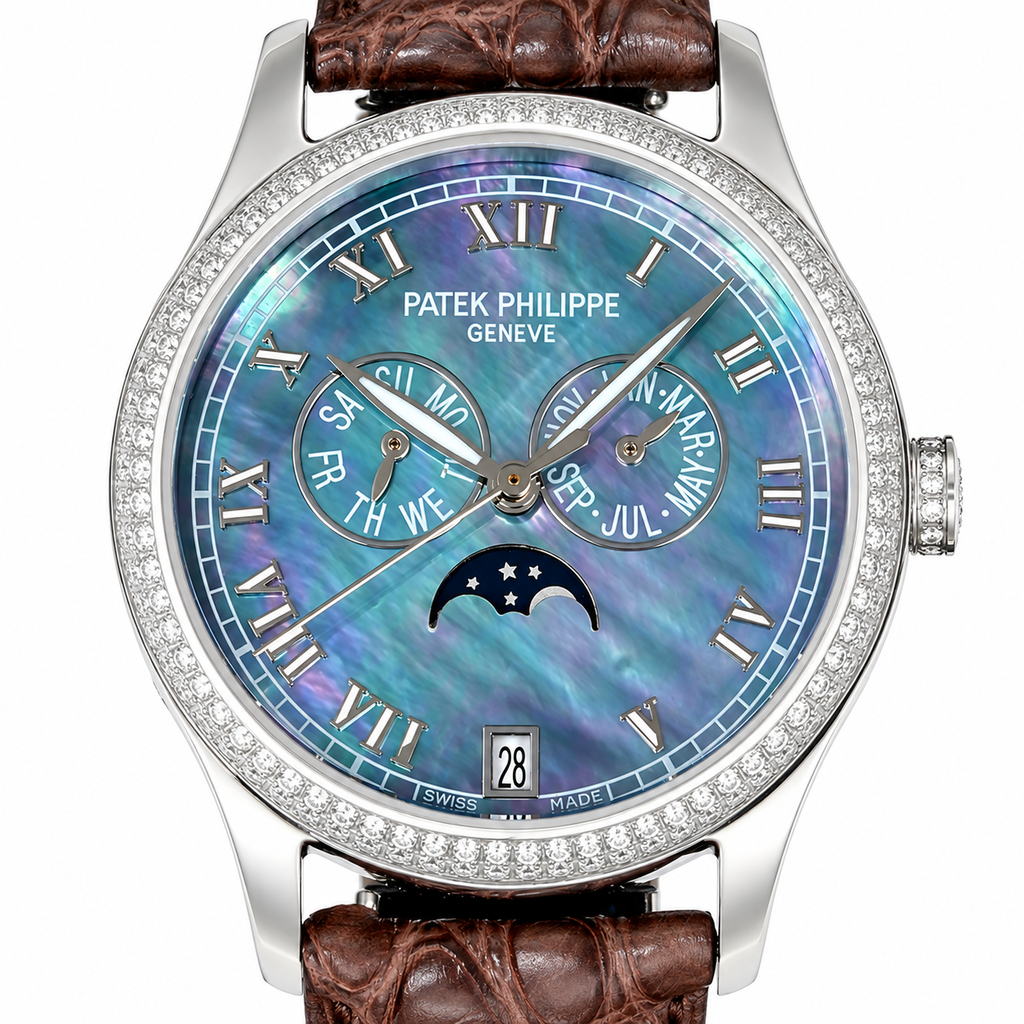 Patek Philippe White Gold Annual Calendar Diamond MOP Dial