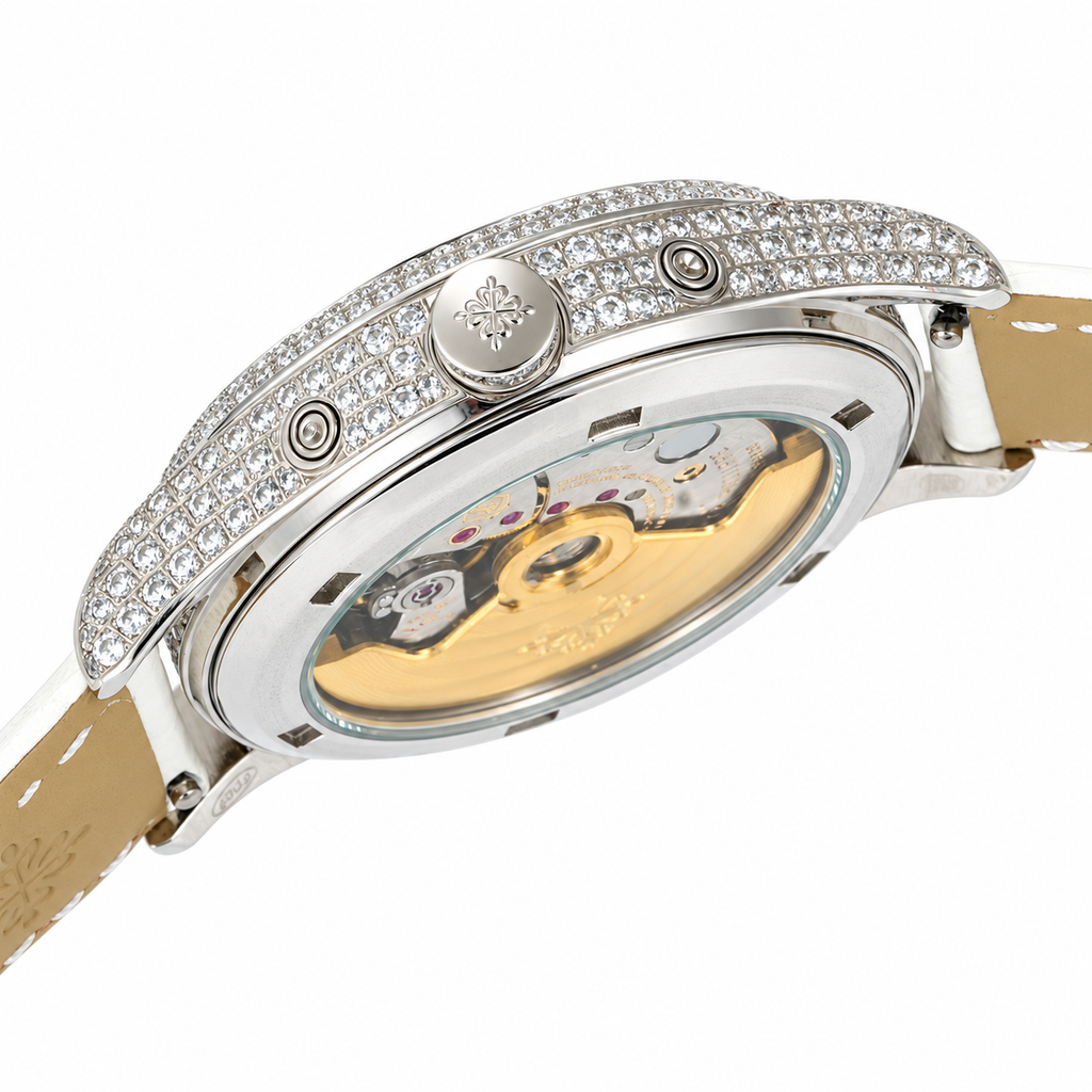 Patek Philippe White Gold Annual Calendar Full Diamond MOP Dial