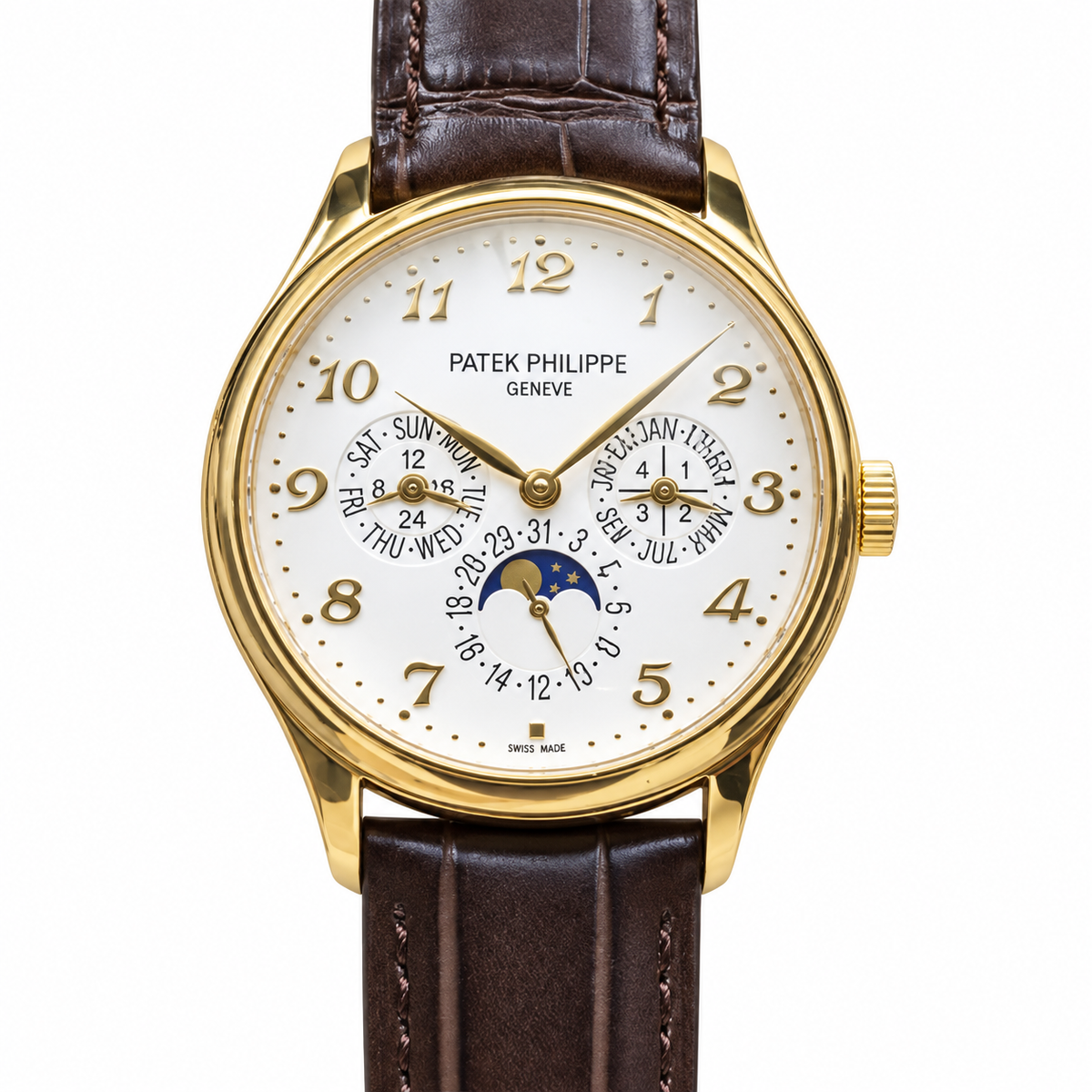 Patek Philippe Yellow Gold Perpetual Calendar Moon Phase