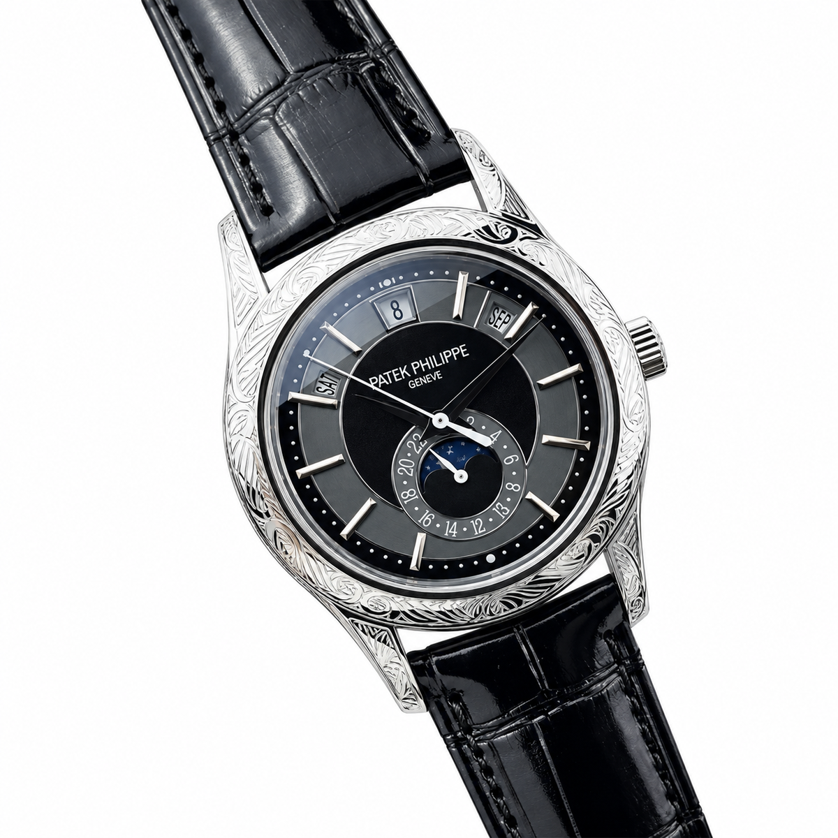 Patek Philippe Annual Calendar 40mm White Gold Black Dial