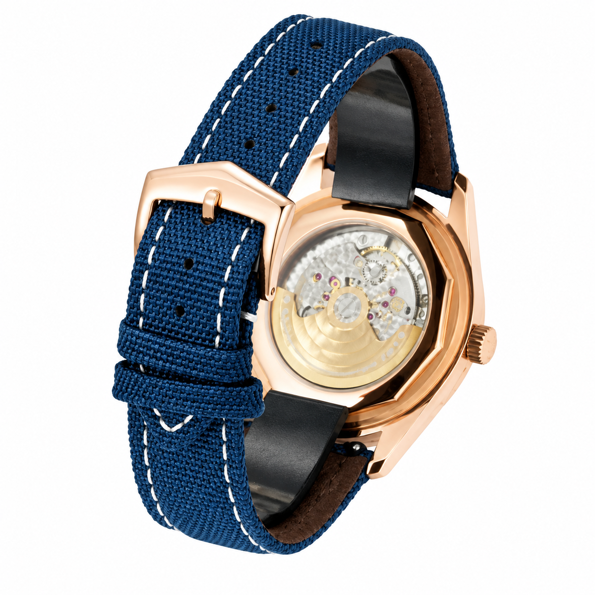 Patek Philippe Calatrava Date 40mm Rose Gold Teal Dial NATO Strap