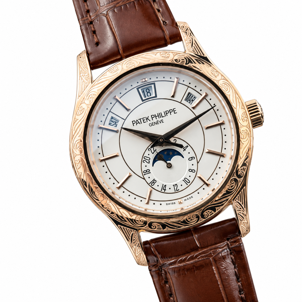Patek Philippe Annual Calendar Moon Phase 40mm Rose Gold White Dial