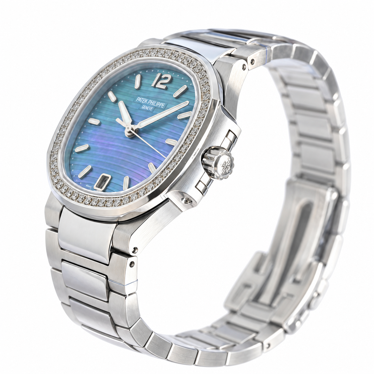 Patek Philippe Stainless Steel Nautilus Blue-Green MOP Dial