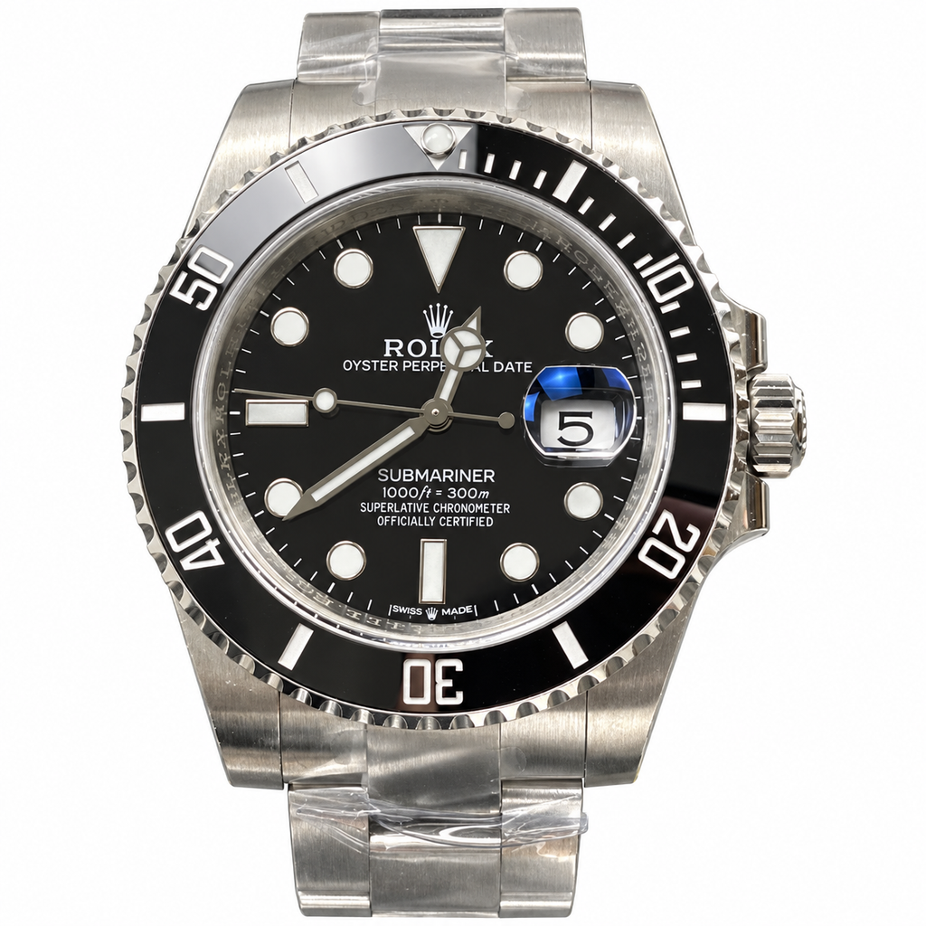 Rolex Steel Submariner Date Black Ceramic Watch