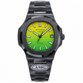 Patek Philippe Black Ceramic Nautilus Yellow Green Gradient AMG