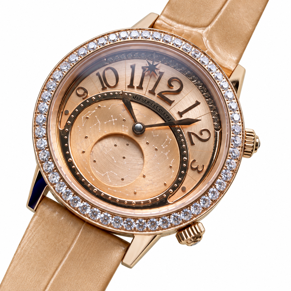 Patek Philippe Rose Gold Diamond Bezel Moon Dial