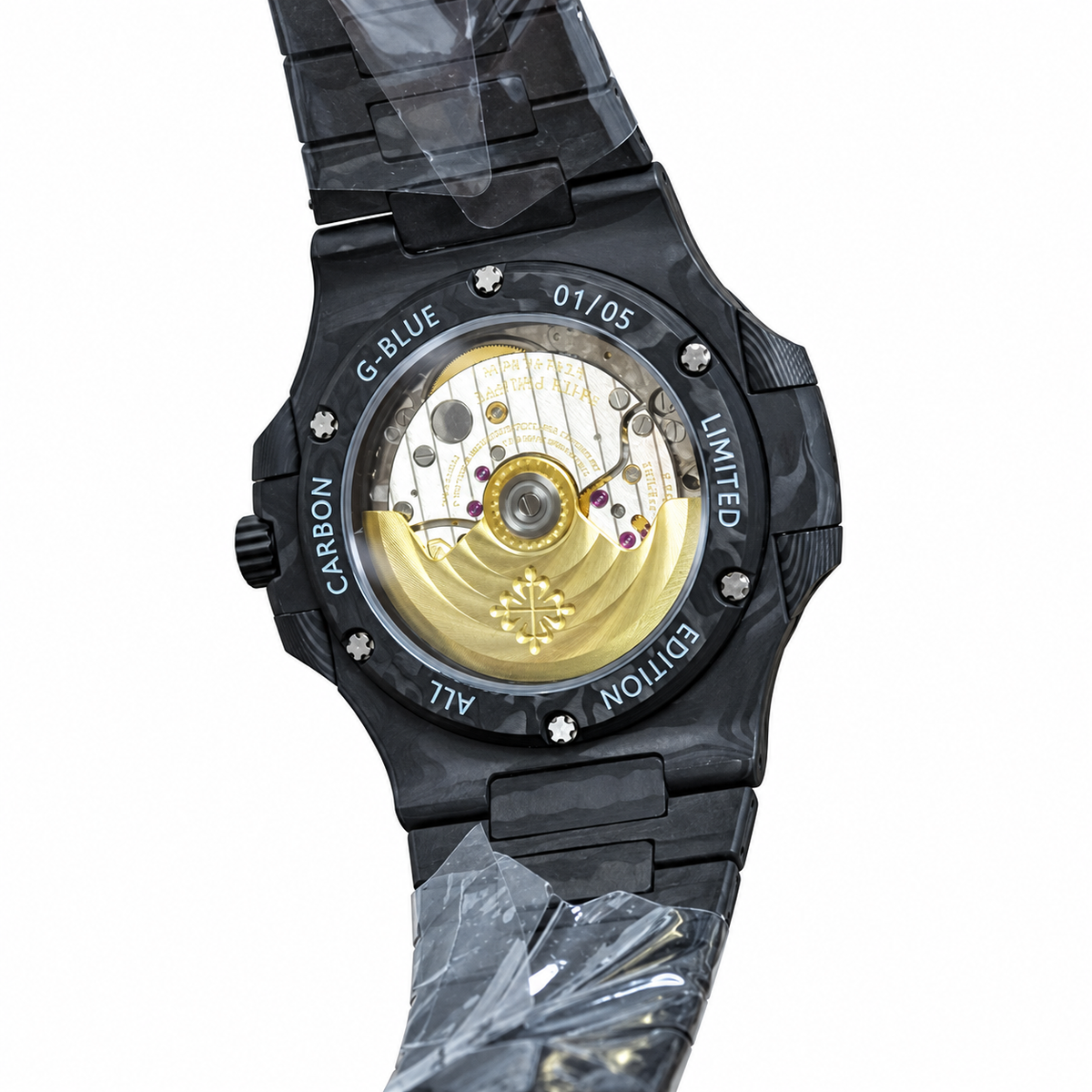 Patek Philippe Nautilus DiW Full Carbon Paint Splash Art Dial 40mm