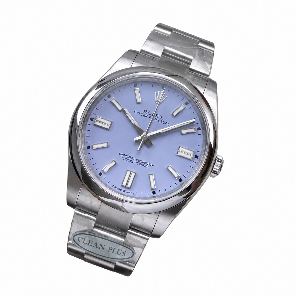 Rolex Steel Oyster Perpetual Periwinkle Blue Watch