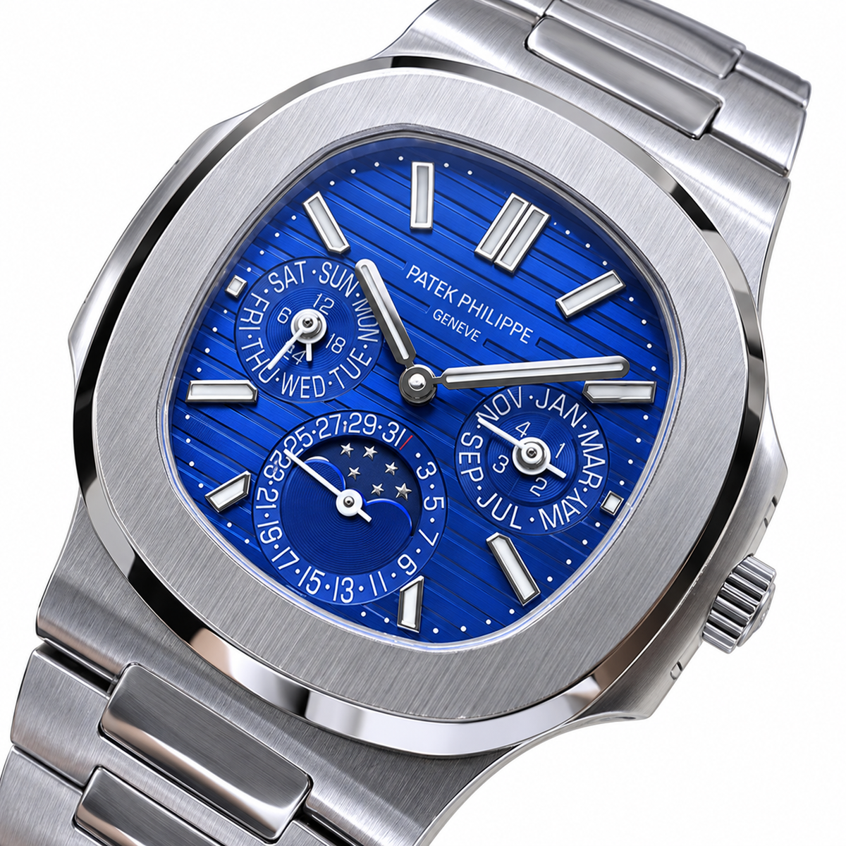 Patek Philippe Men's Nautilus Style Luxury Watch 40mm