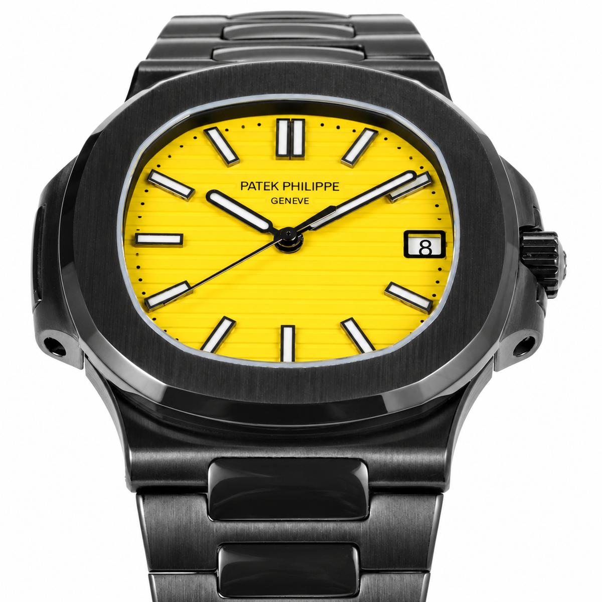 Patek Philippe Black DLC Nautilus Yellow Dial