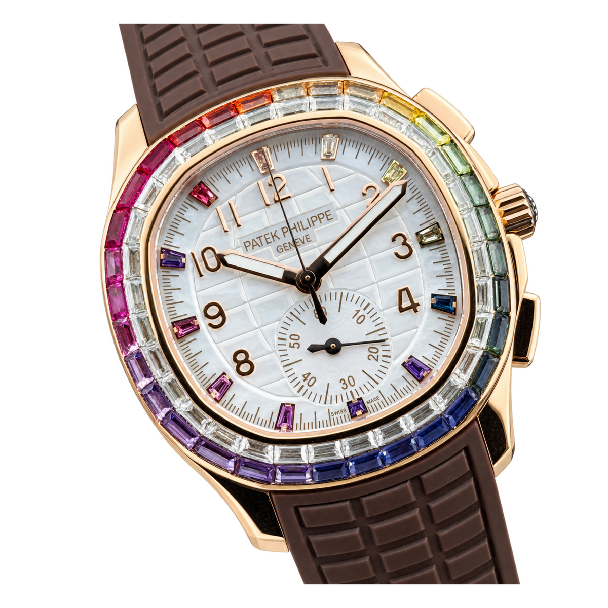 Patek Philippe Rose Gold Aquanaut Chronograph Rainbow Brown