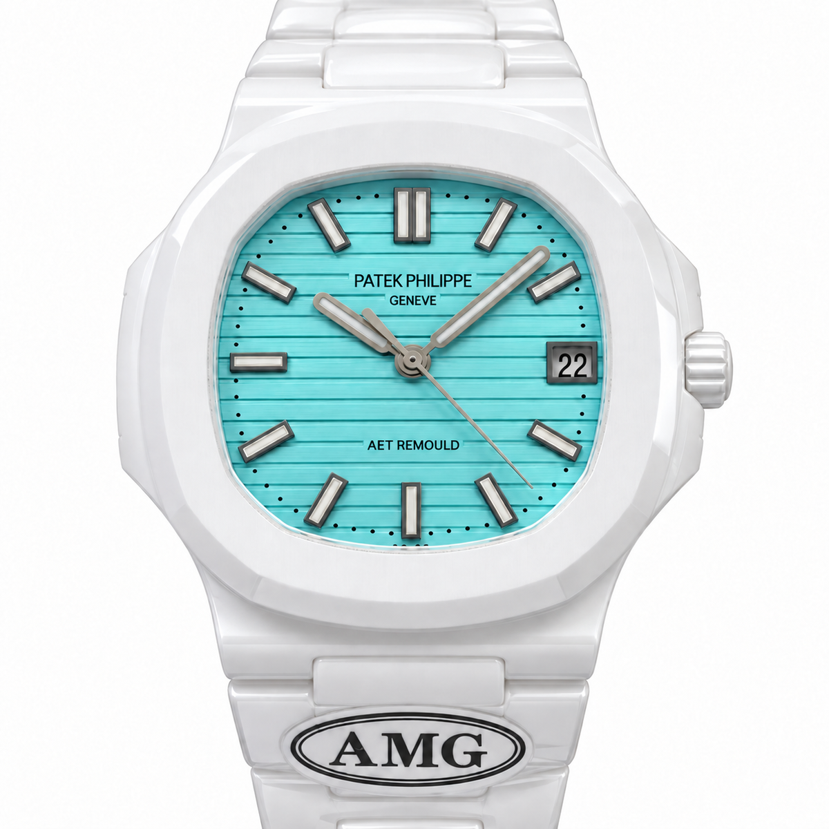 Patek Philippe White Ceramic Nautilus Tiffany Blue