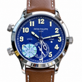 Patek Philippe Calatrava Pilot Travel Time 42mm Steel Blue Dial Dual Time Zone