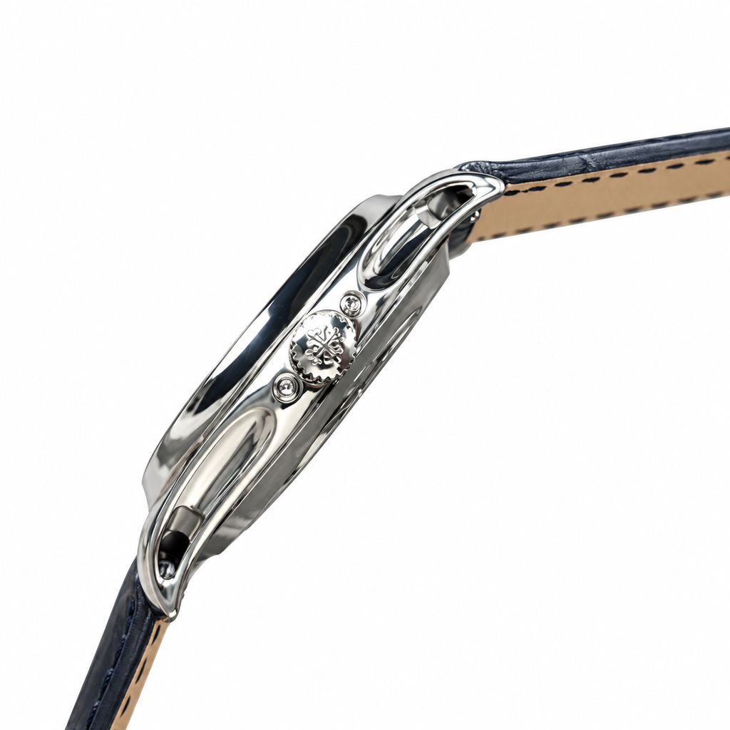 Patek Philippe Annual Calendar Moon Phase 40mm Steel Blue Sunburst Dial