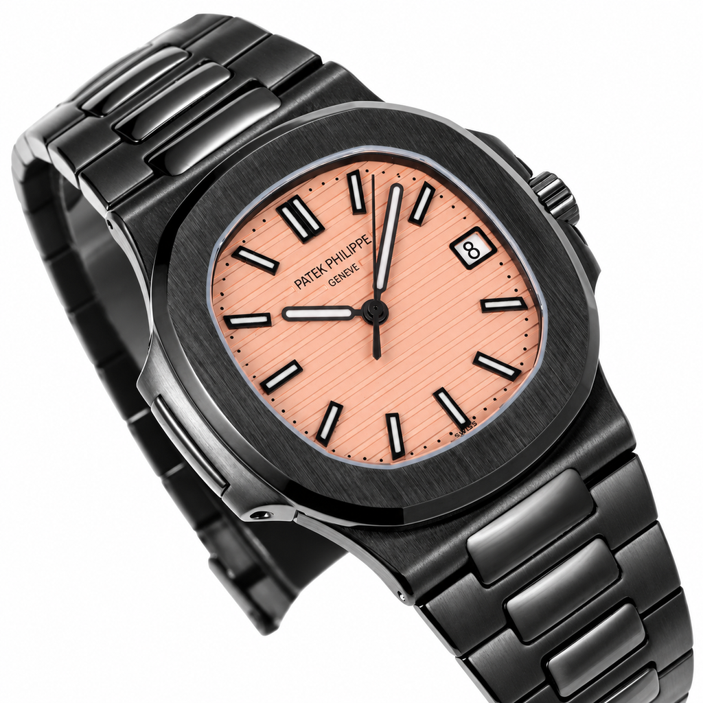Patek Philippe Black DLC Nautilus Salmon Dial