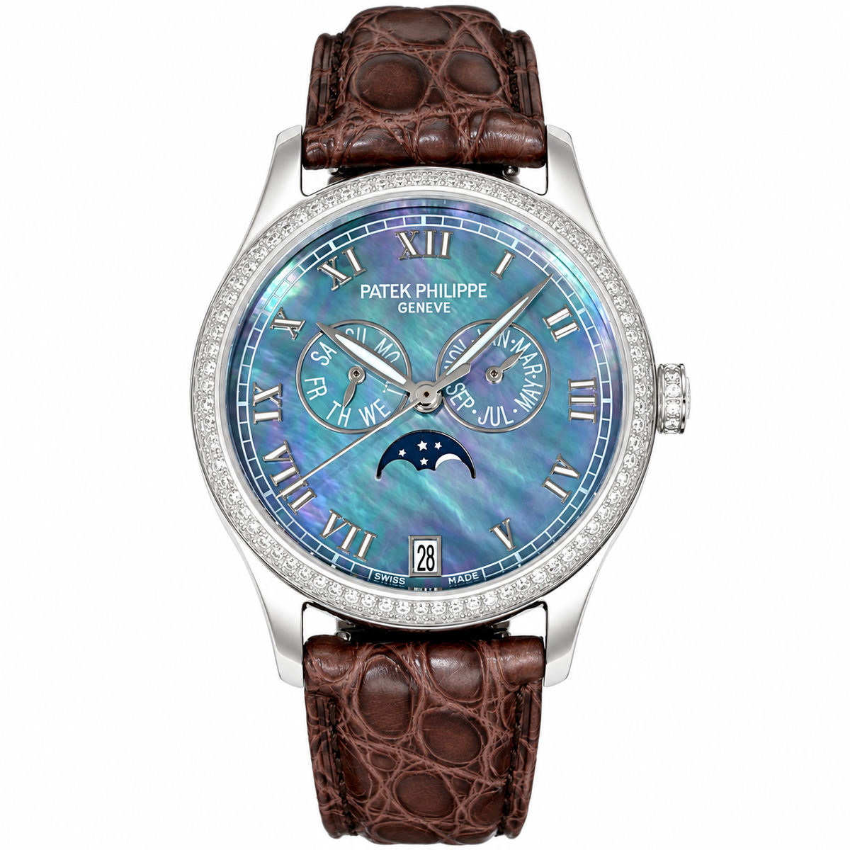 Patek Philippe White Gold Annual Calendar Diamond MOP Dial