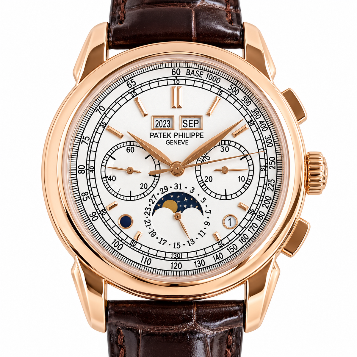 Patek Philippe Grand Complication Perpetual Calendar Chronograph 41mm Rose Gold Silver Dial