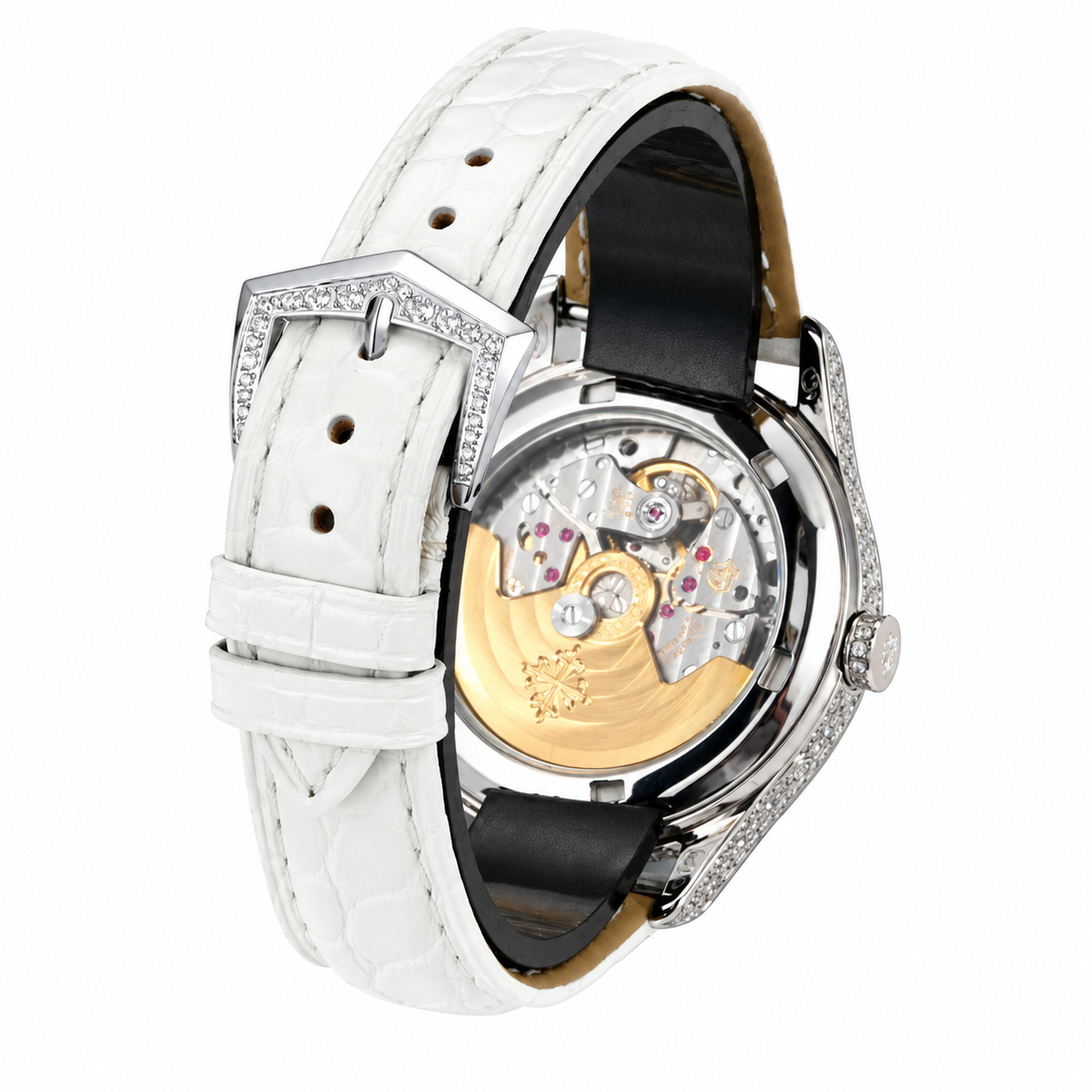 Patek Philippe White Gold Annual Calendar Full Diamond MOP Dial