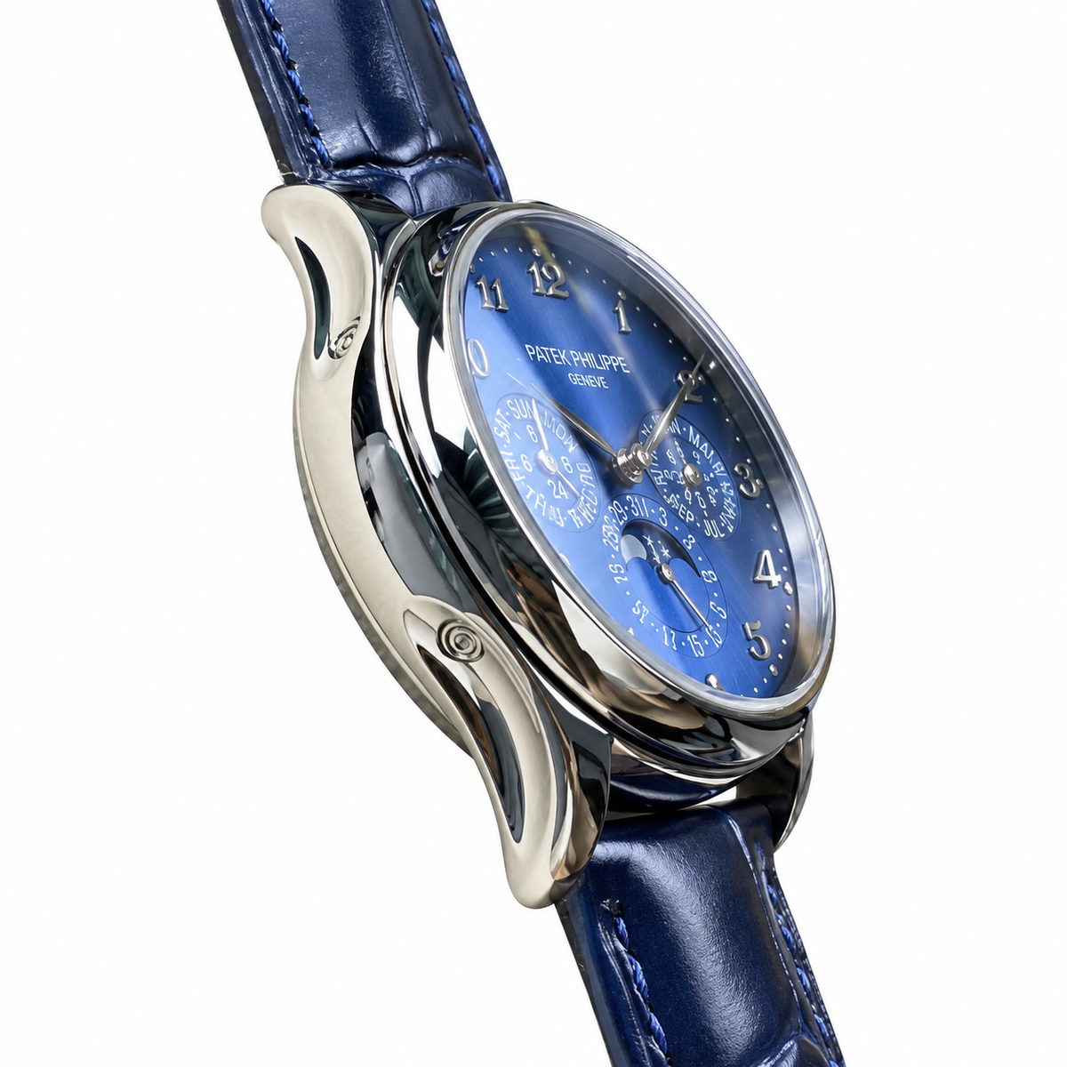 Patek Philippe White Gold Perpetual Calendar Blue Dial