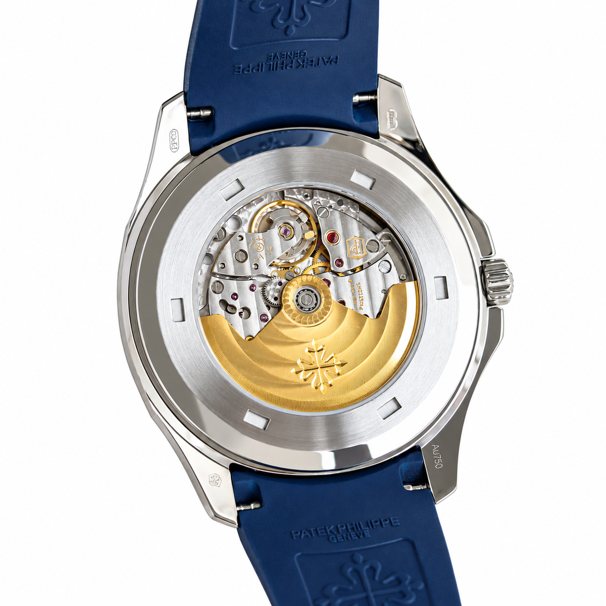 Patek Philippe White Gold Aquanaut Blue Dial Date