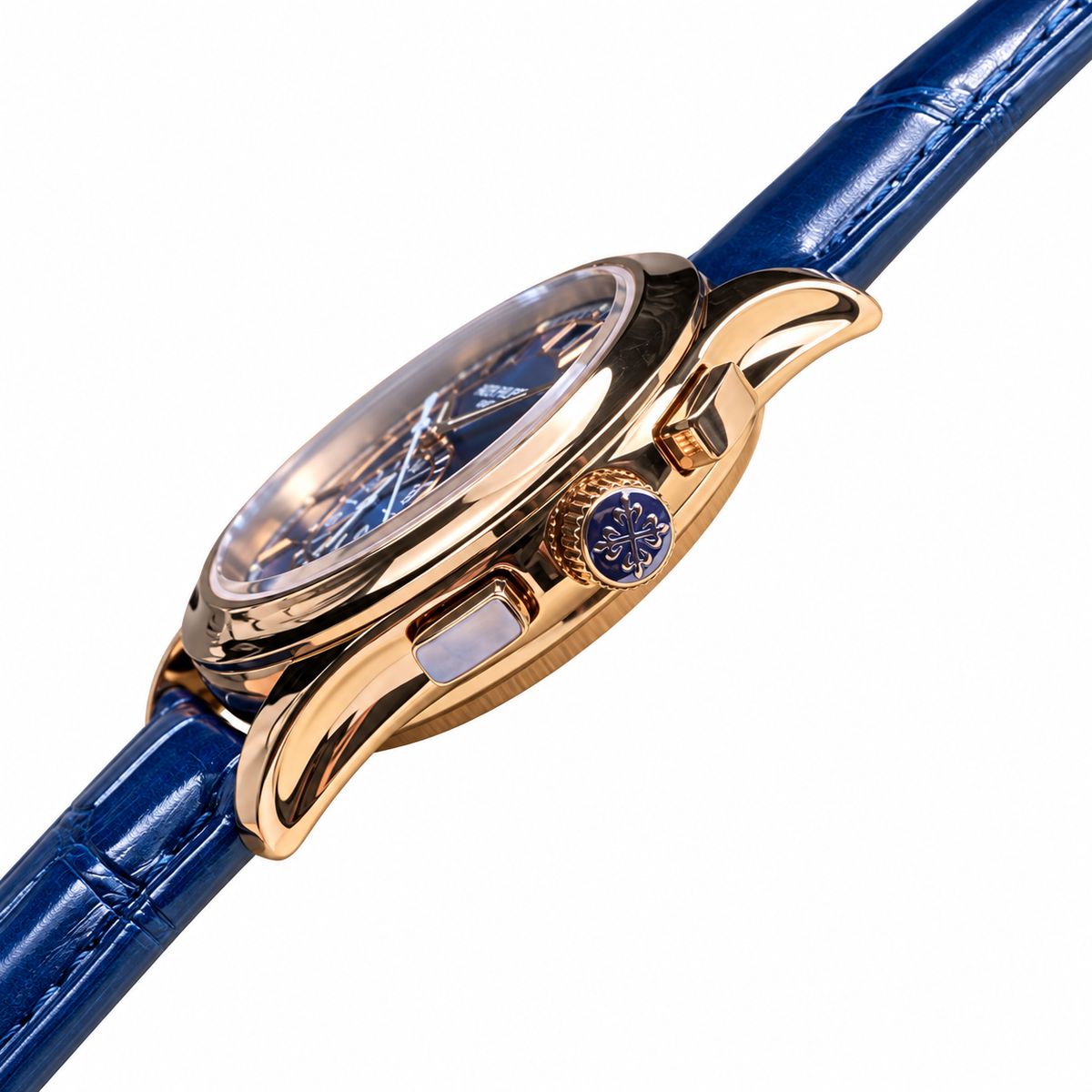 Patek Philippe Rose Gold Annual Calendar Chronograph Blue Dial Ref. 5905R
