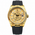 Rolex Yellow Gold Sky-Dweller Champagne Watch