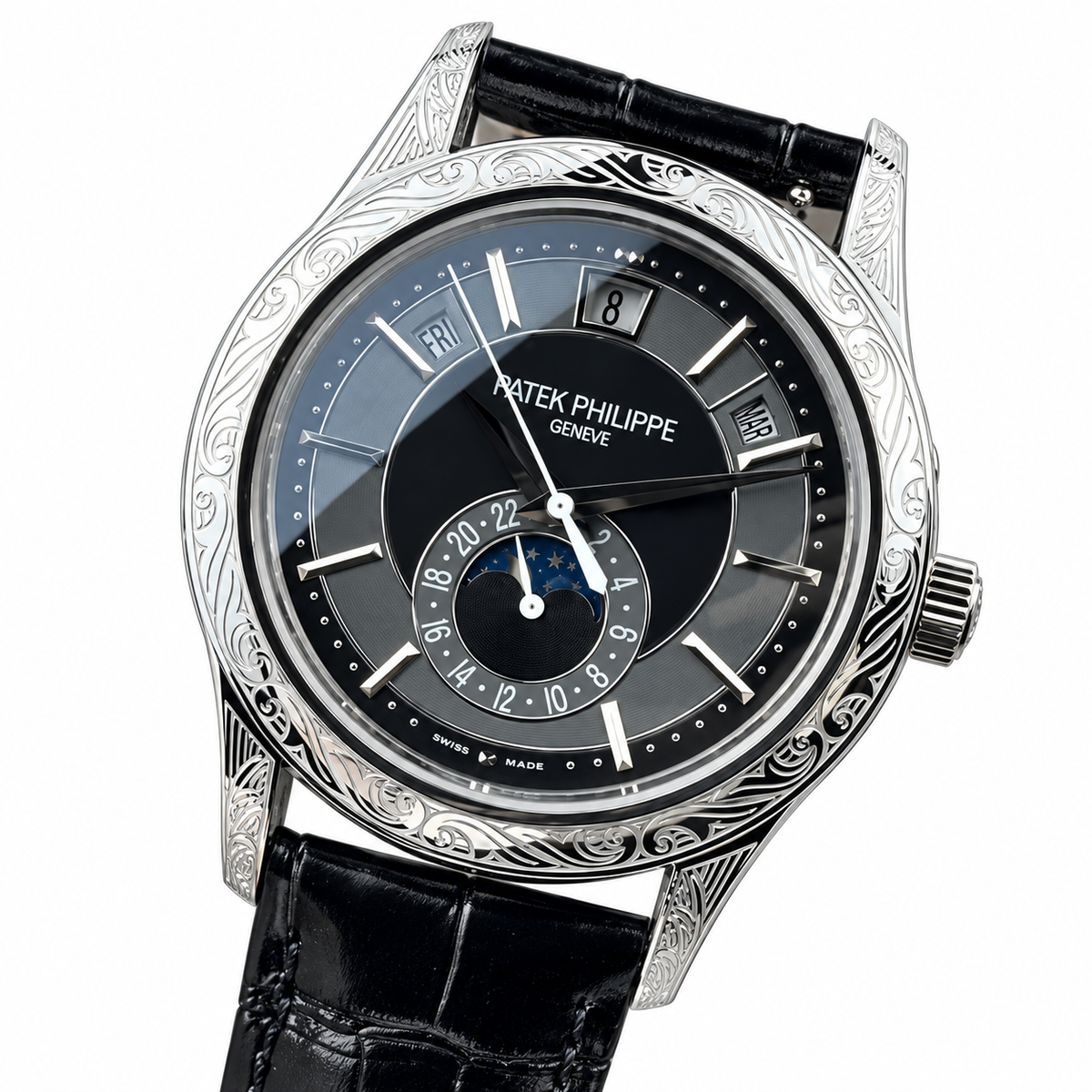 Patek Philippe Annual Calendar 40mm White Gold Black Dial