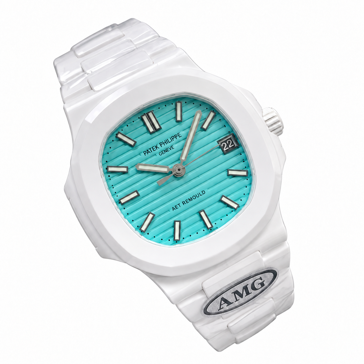 Patek Philippe White Ceramic Nautilus Tiffany Blue