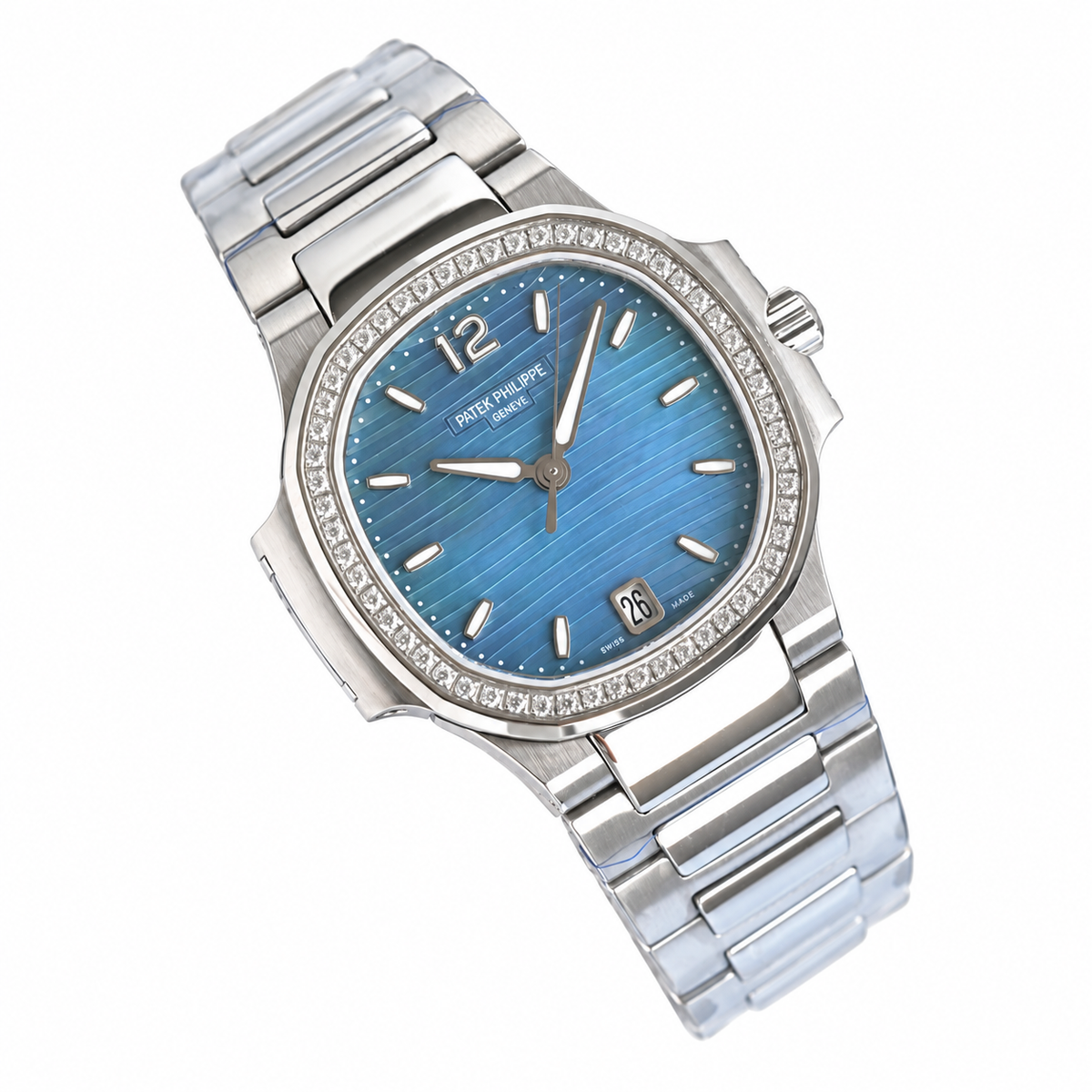 Patek Philippe Stainless Steel Nautilus Blue-Green MOP Dial