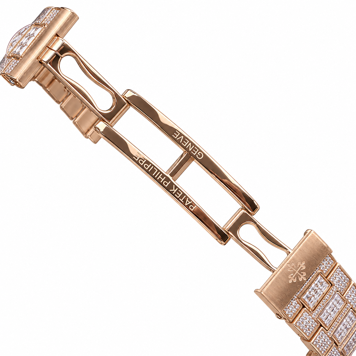 Patek Philippe Rose Gold Nautilus Full Diamond Bracelet