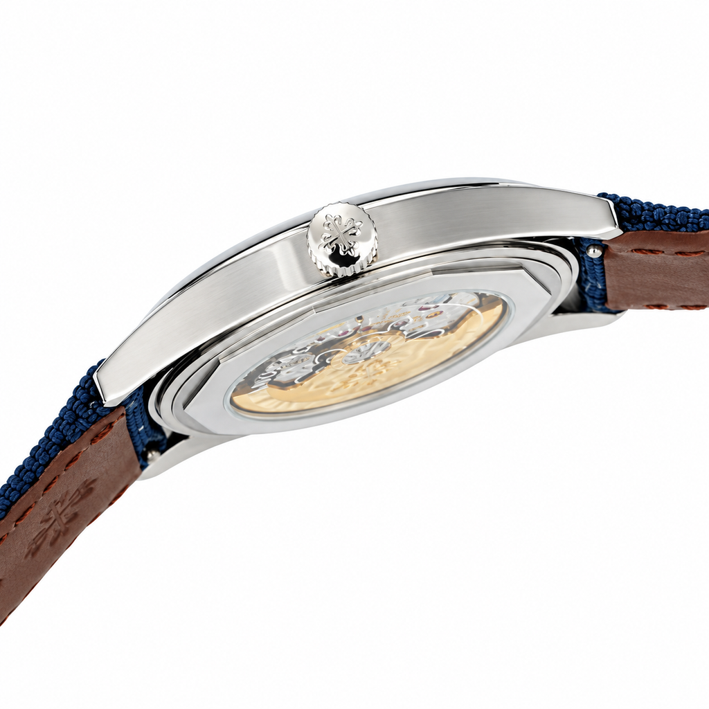 Patek Philippe Calatrava Date 40mm Steel Teal Dial NATO Strap