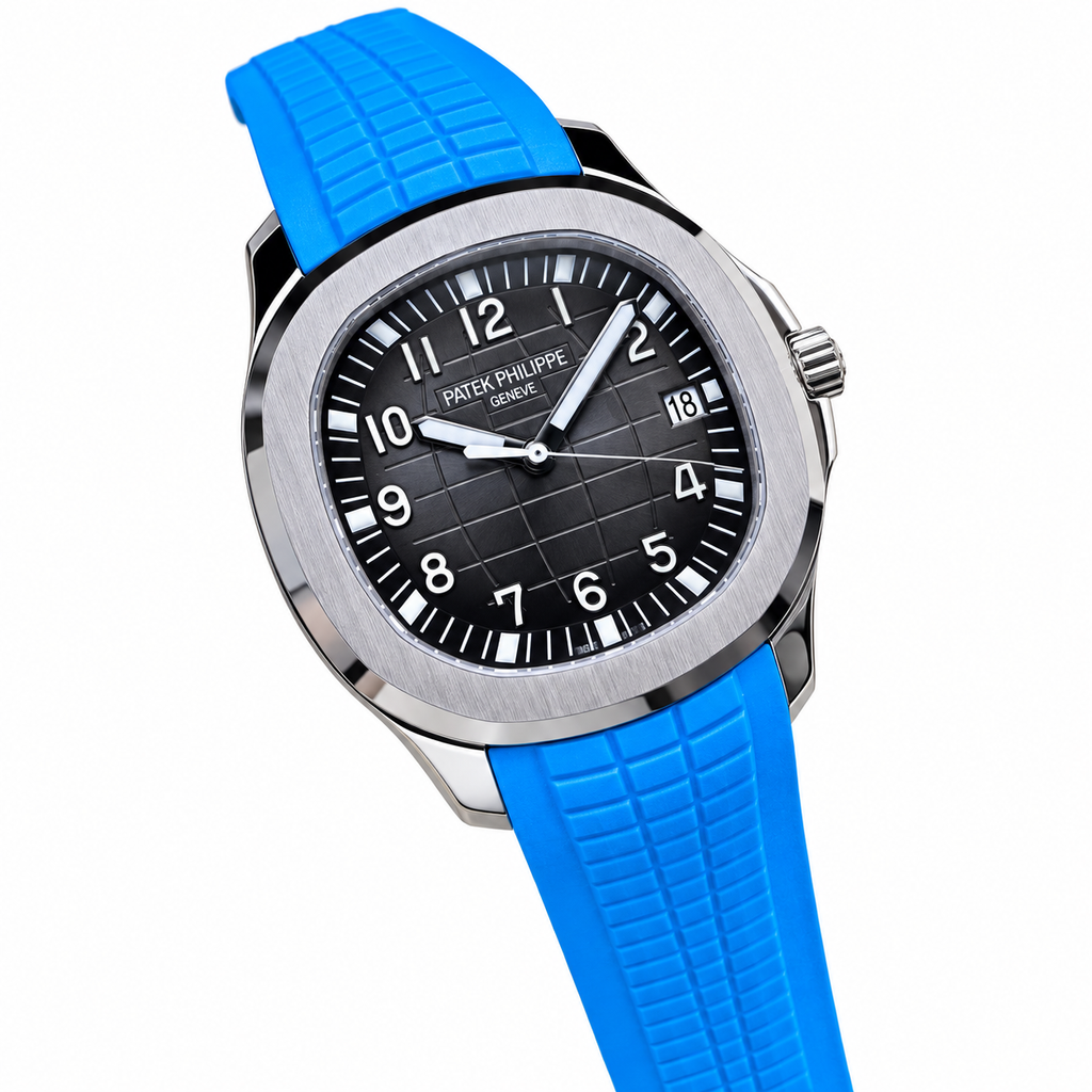 Patek Philippe Aquanaut | Steel Black Dial Blue Strap